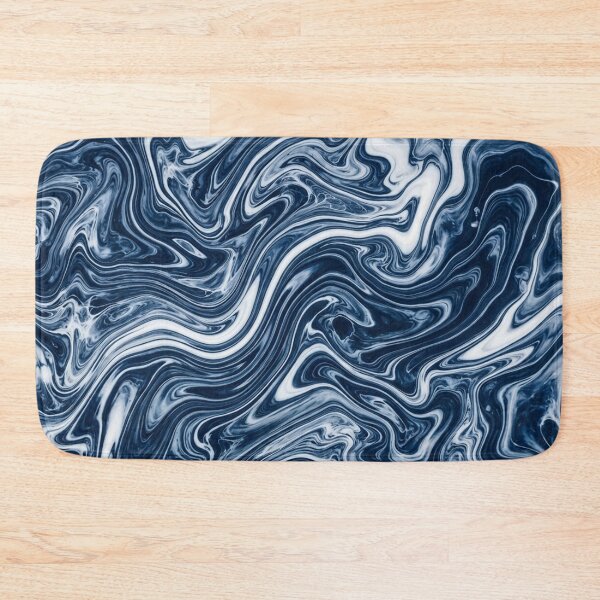 Item preview, Fluid Blue and White Marble Swirls Pattern designed and sold by Owcomm.