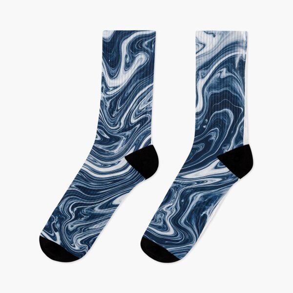 Item preview, Fluid Blue and White Marble Swirls Pattern designed and sold by Owcomm.