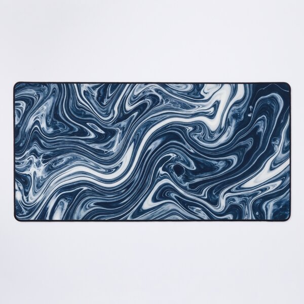 Item preview, Fluid Blue and White Marble Swirls Pattern designed and sold by Owcomm.