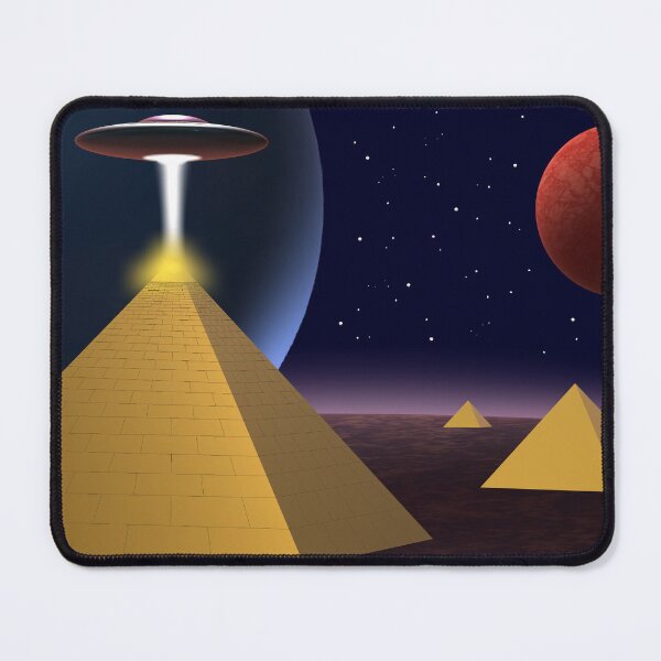 Item preview, Ancient Pyramid UFO Energy Connection Sci-Fi Art designed and sold by ArtisticJump.
