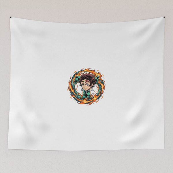 Item preview, Tanjiro Kamado Anime Letter T Fire Design Sticker designed and sold by El malah.