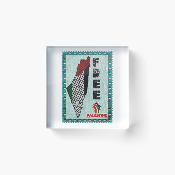 Item preview, Free Palestine Vintage Stamp | Palestine Map Keffiyeh Art designed and sold by Youngkev-arts.