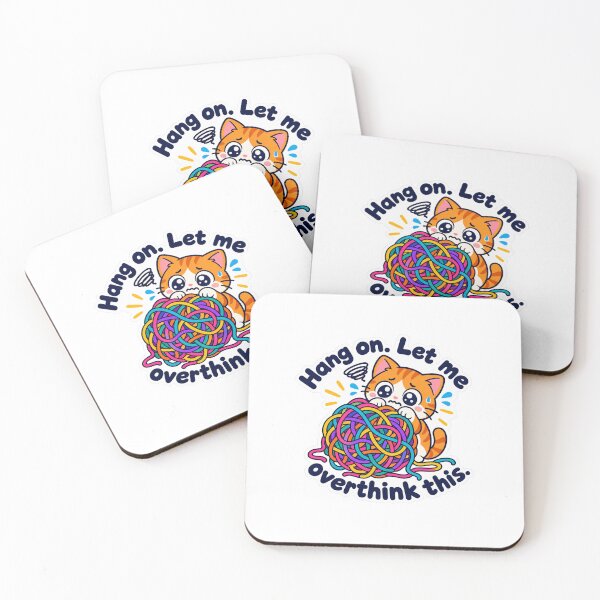 Item preview, Hang On Let Me Overthink This Cat - Funny Overthinking Quote designed and sold by VYBEHAUS.