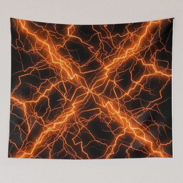 Item preview, Electric Lightning Storm Energy Pattern In Orange designed and sold by Owcomm.