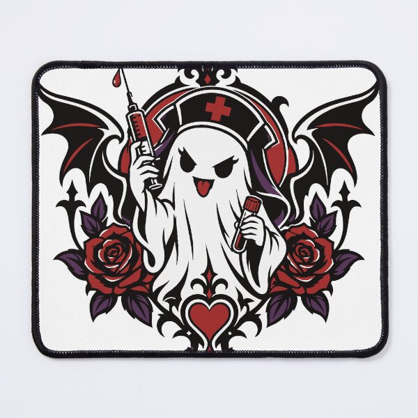Item preview, Gothic Blood Draw Ghost Nurse Illustration designed and sold by medicalkinoko.