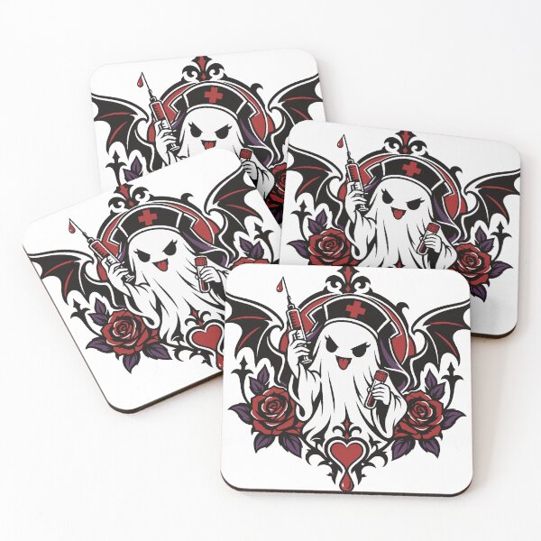 Item preview, Gothic Blood Draw Ghost Nurse Illustration designed and sold by medicalkinoko.
