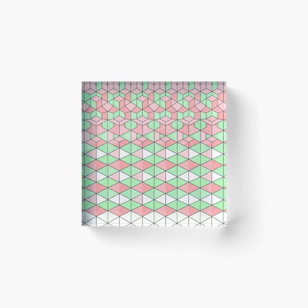 Item preview, Geometric Pink And Green Optical Illusion Pattern designed and sold by Owcomm.