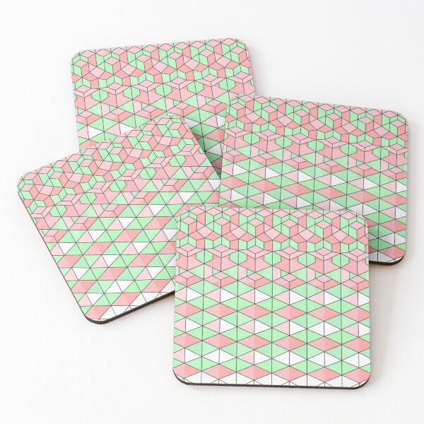 Item preview, Geometric Pink And Green Optical Illusion Pattern designed and sold by Owcomm.