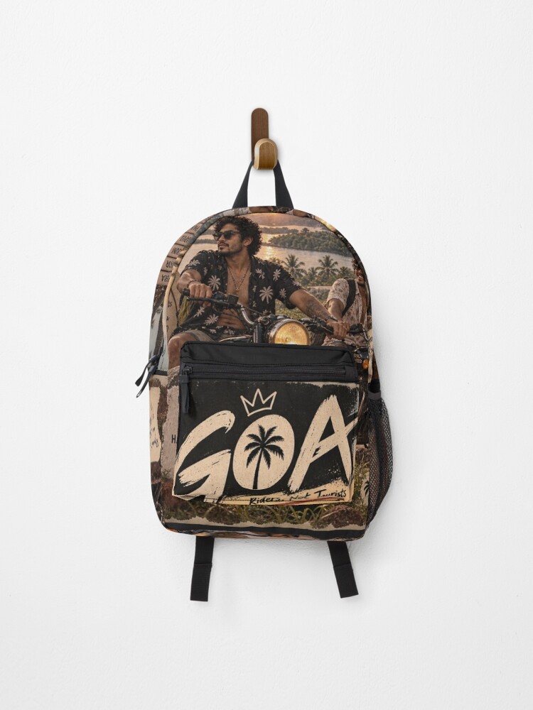 Thumbnail 1 of 3, Backpack, Goa Riders — Riders Not Tourists designed and sold by Goanheartprints.