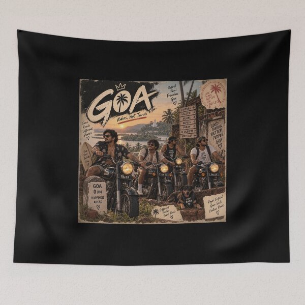Item preview, Goa Riders — Riders Not Tourists designed and sold by Goanheartprints.