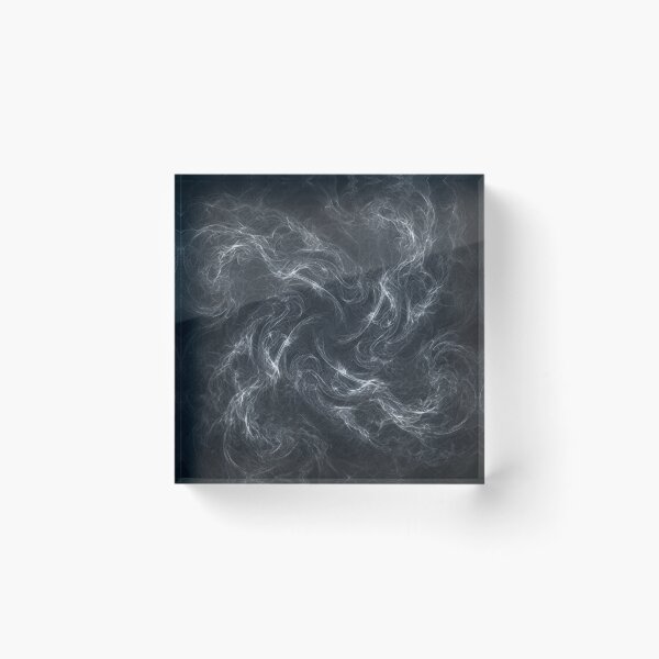 Item preview, Ethereal White Smoke Swirls Pattern On Black designed and sold by Owcomm.