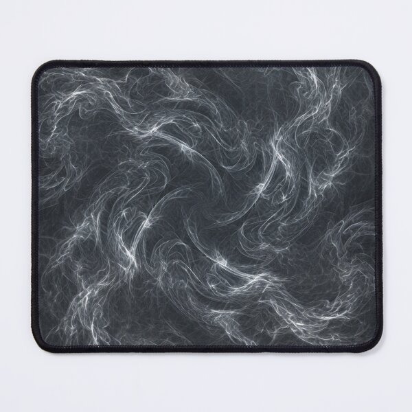 Item preview, Ethereal White Smoke Swirls Pattern On Black designed and sold by Owcomm.