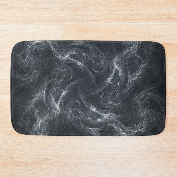 Item preview, Ethereal White Smoke Swirls Pattern On Black designed and sold by Owcomm.