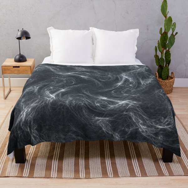 Item preview, Ethereal White Smoke Swirls Pattern On Black designed and sold by Owcomm.