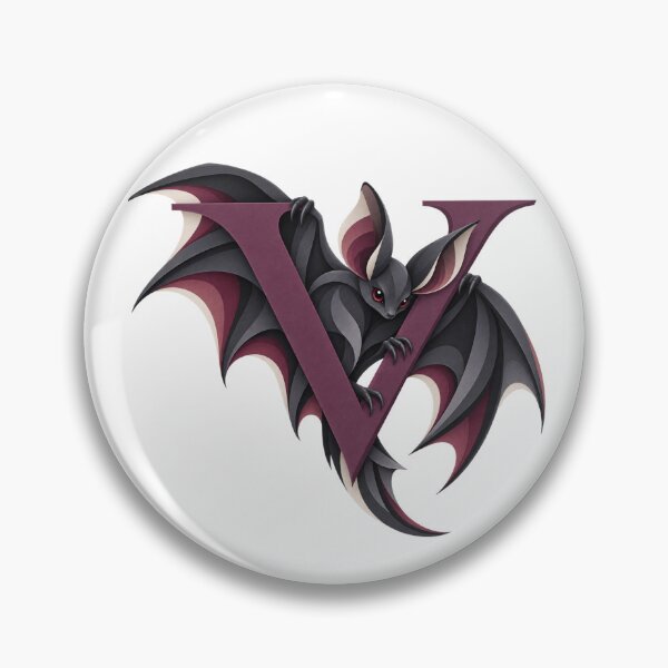 Item preview, V Bat Gothic Alphabet Design designed and sold by tmoca.
