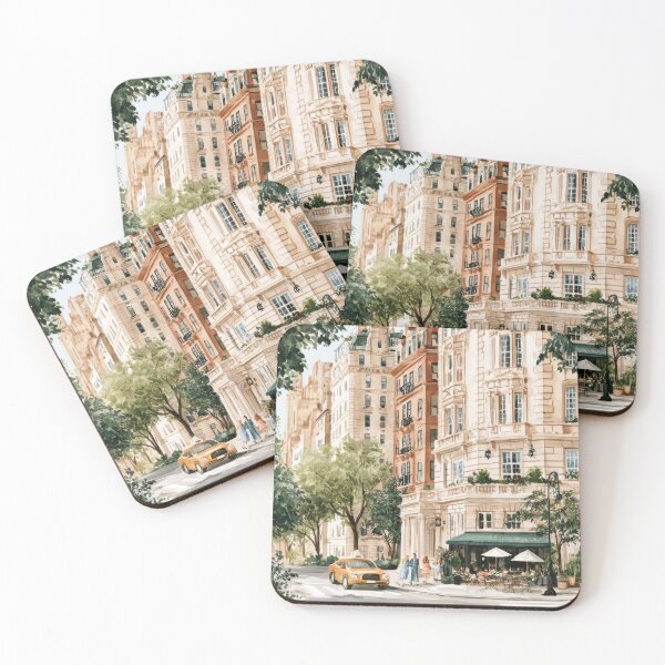 Item preview, New York City Street Watercolor Painting designed and sold by Sunday Margaritas Art.