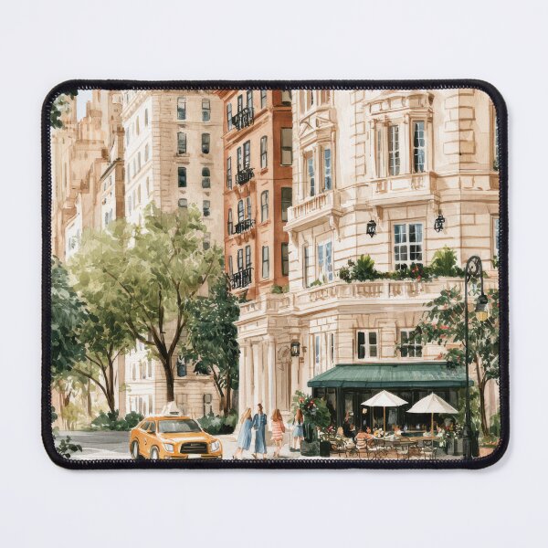 Item preview, New York City Street Watercolor Painting designed and sold by Sunday Margaritas Art.