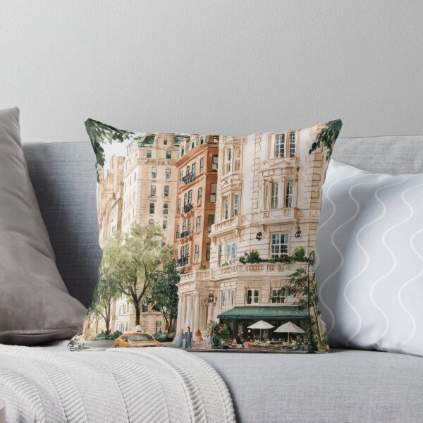 Item preview, New York City Street Watercolor Painting designed and sold by Sunday Margaritas Art.