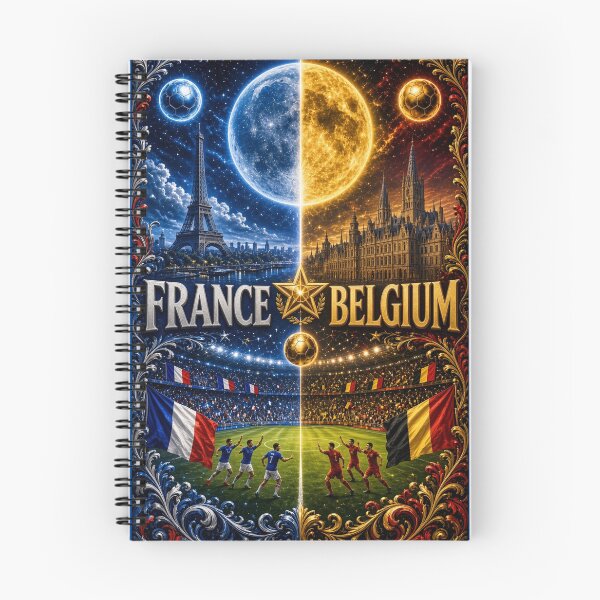 Item preview, France Belgium travel/ soccer illustration fan art / Paris to Brussels travel art designed and sold by Nexus Space.