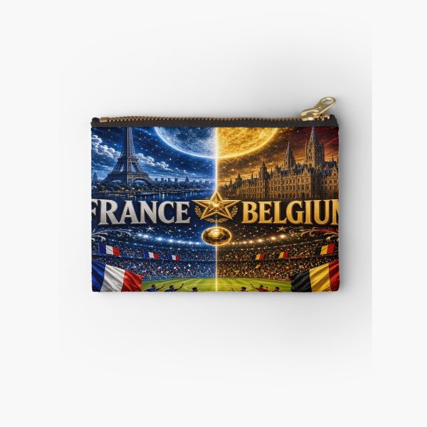Item preview, France Belgium travel/ soccer illustration fan art / Paris to Brussels travel art designed and sold by Nexus Space.