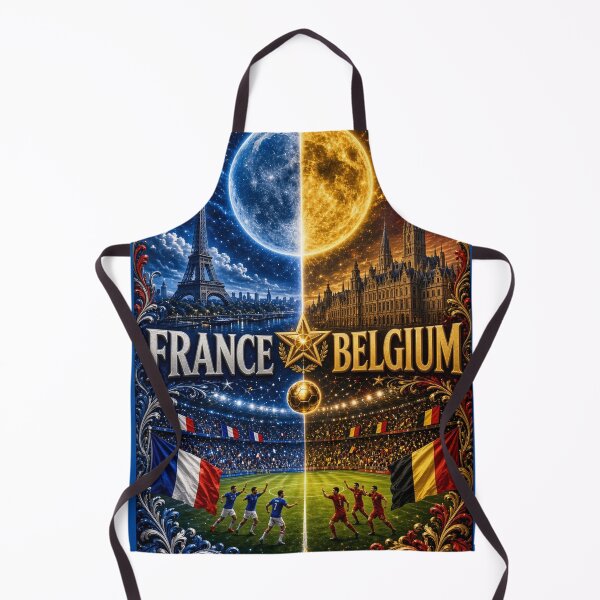 Item preview, France Belgium travel/ soccer illustration fan art / Paris to Brussels travel art designed and sold by Nexus Space.