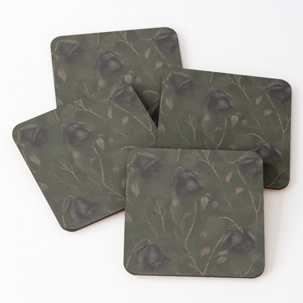 Item preview, Dark Roses Gothic Botanical Pattern designed and sold by mycute-stickers.