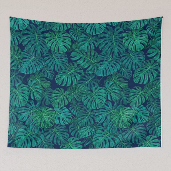 Item preview, Tropical Monstera Leaf Pattern Dark Green designed and sold by Owcomm.