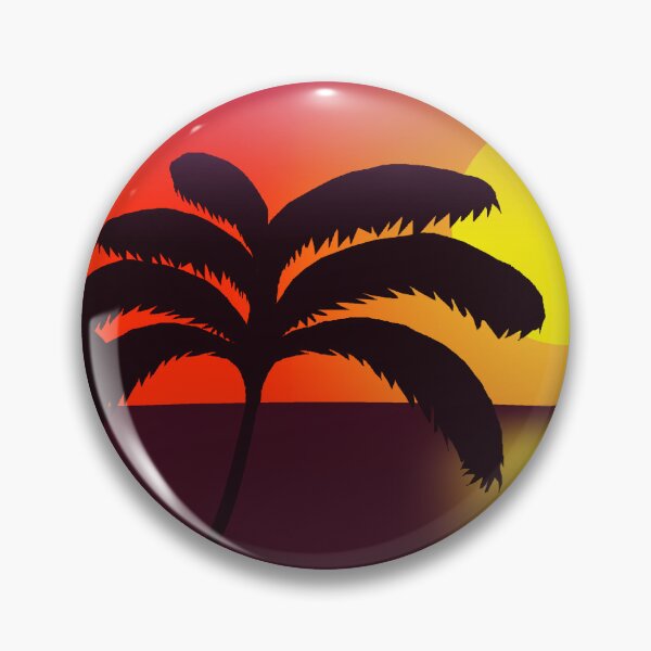 Item preview, Tropical Palm Trees Ocean Sunset Silhouette Art designed and sold by ArtisticJump.