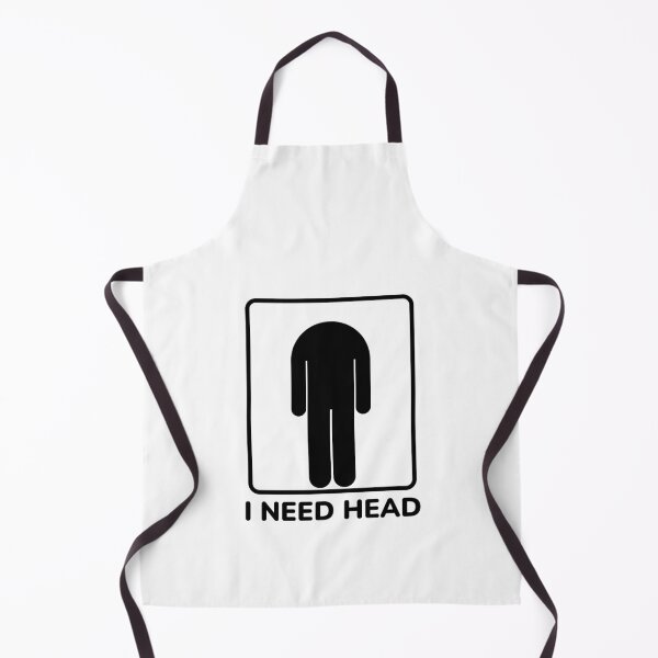 Item preview, I Need Head - Funny Cheeky Humor Adult Joke Innuendo Bold Statement designed and sold by Shape Snip Studio.