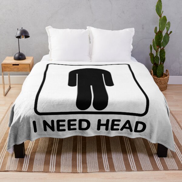Item preview, I Need Head - Funny Cheeky Humor Adult Joke Innuendo Bold Statement designed and sold by Shape Snip Studio.