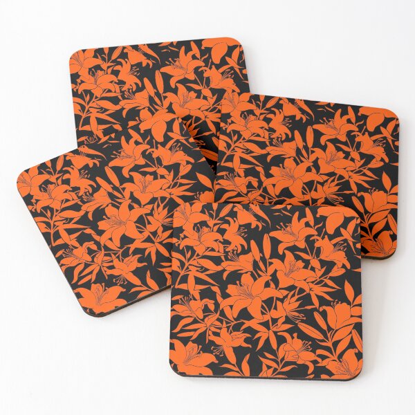 Item preview, Vibrant Orange Lily Floral Pattern designed and sold by Owcomm.