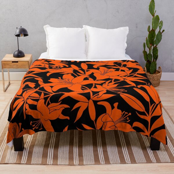 Item preview, Vibrant Orange Lily Floral Pattern designed and sold by Owcomm.