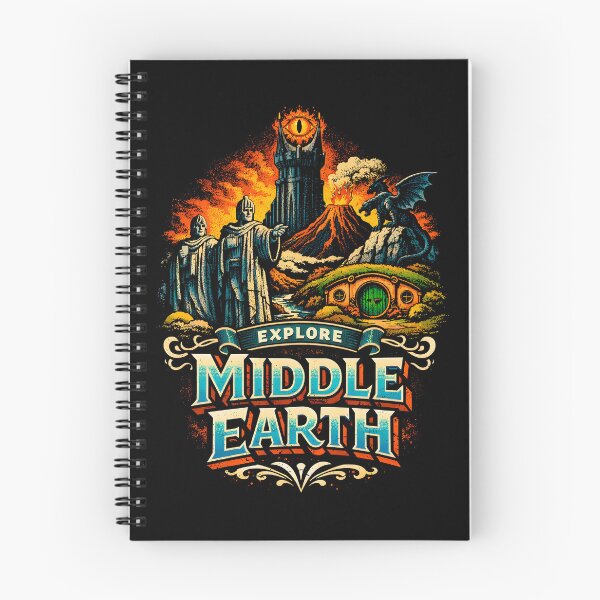 Item preview, Explore Middle Earth – Vintage Travel Poster Graphic Tee designed and sold by Overlord Kingdom.