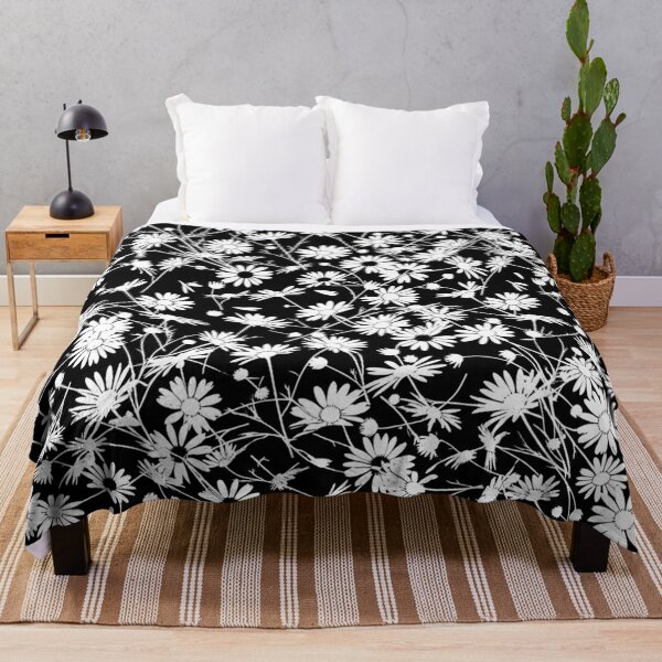 Item preview, Black And White Daisy Floral Pattern designed and sold by Owcomm.