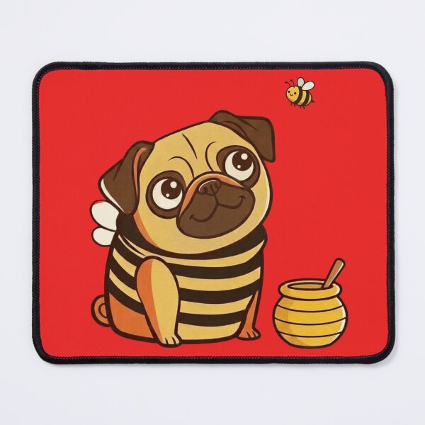 Item preview, Mugsy Brewster Busy Bee Pug designed and sold by MugsyBrewster.