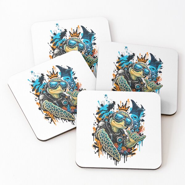 Item preview, Scuba Turtle Diver – Urban Ocean Character Art designed and sold by RAX Mirth Studio.