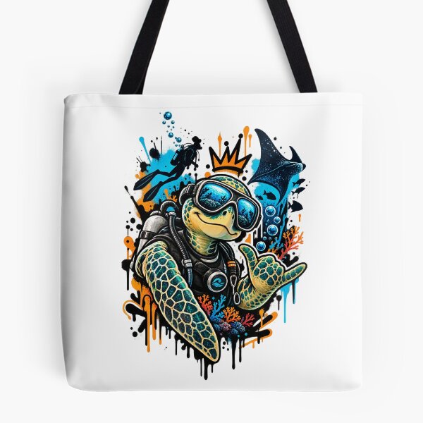Item preview, Scuba Turtle Diver – Urban Ocean Character Art designed and sold by RAX Mirth Studio.