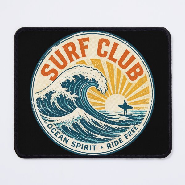 Item preview, Vintage Surf Club Ocean Wave Retro Surfer Sunset Beach Design designed and sold by limos.