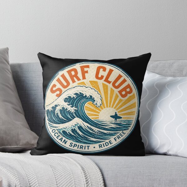 Item preview, Vintage Surf Club Ocean Wave Retro Surfer Sunset Beach Design designed and sold by limos.