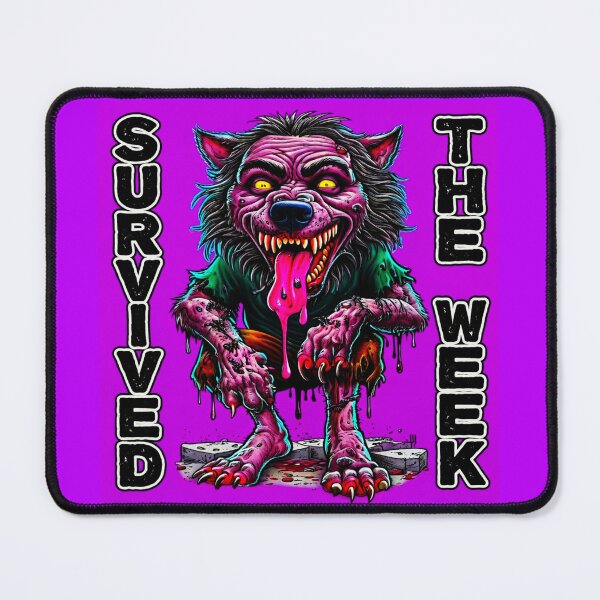 Item preview, Survived The Week - Grotesque Werewolf Party Animal Art designed and sold by OmniaGlobal.