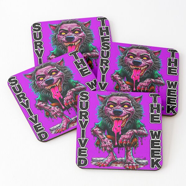 Item preview, Survived The Week - Grotesque Werewolf Party Animal Art designed and sold by OmniaGlobal.