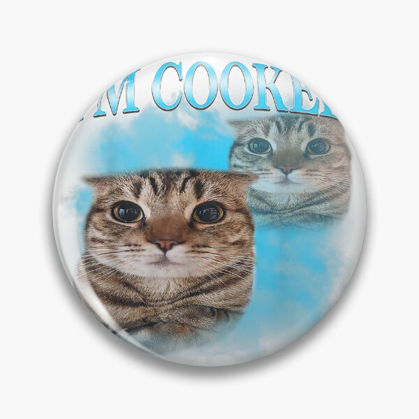 Item preview, I'm Cooked Funny Gen Z Gen Alpha Silly Cat Meme Vintage T-Shirt designed and sold by Design-phuket.