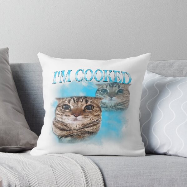 Item preview, I'm Cooked Funny Gen Z Gen Alpha Silly Cat Meme Vintage T-Shirt designed and sold by Design-phuket.