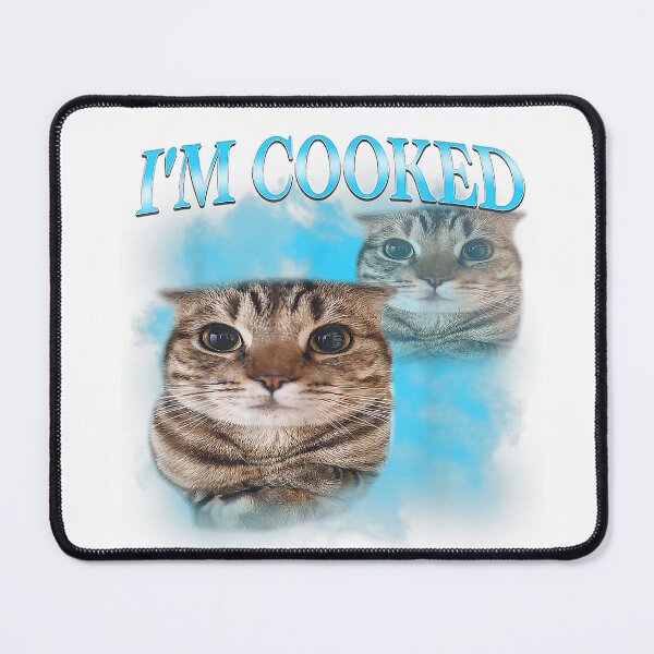 Item preview, I'm Cooked Funny Gen Z Gen Alpha Silly Cat Meme Vintage T-Shirt designed and sold by Design-phuket.