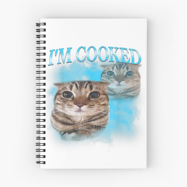 Item preview, I'm Cooked Funny Gen Z Gen Alpha Silly Cat Meme Vintage T-Shirt designed and sold by Design-phuket.