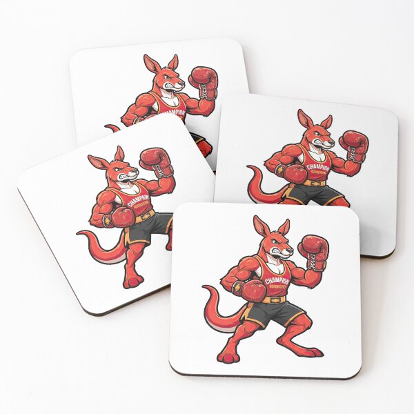 Item preview, Boxing Kangaroo Champion Mascot Illustration Art designed and sold by Rahat3344.