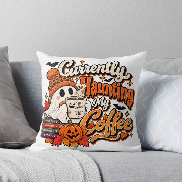 Item preview, Currently Haunting My Coffee – Cute Ghost Halloween Coffee Lover designed and sold by justsuestudio.