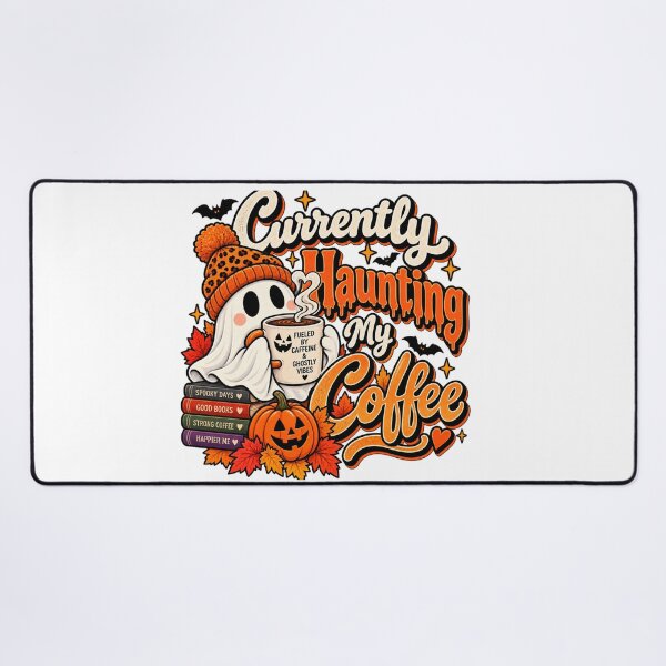 Item preview, Currently Haunting My Coffee – Cute Ghost Halloween Coffee Lover designed and sold by justsuestudio.