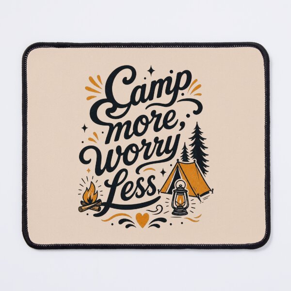 Item preview, Camp More Worry Less Camping Adventure designed and sold by NosandEdgy.