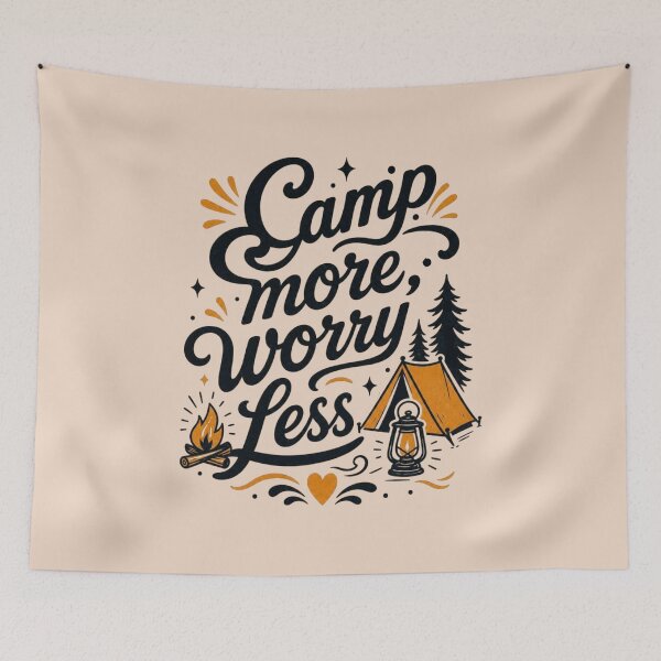 Item preview, Camp More Worry Less Camping Adventure designed and sold by NosandEdgy.
